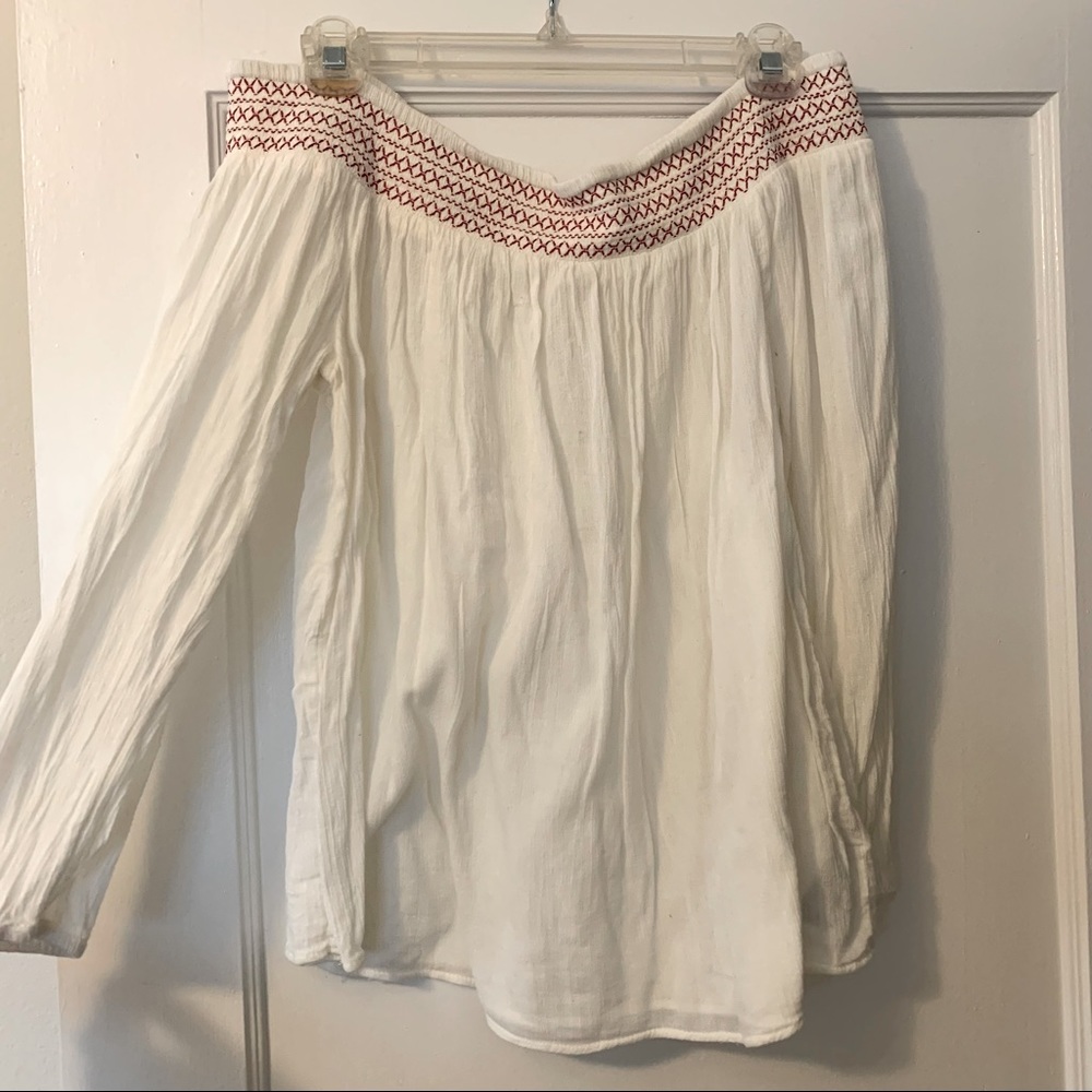 Gap Embroidered Off Shoulder Top